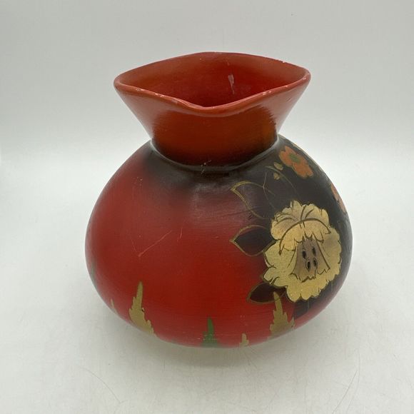 Vintage Pottery Clay Pitcher England 18D Signed Red 6.25” Handmade - Picture 8 of 16